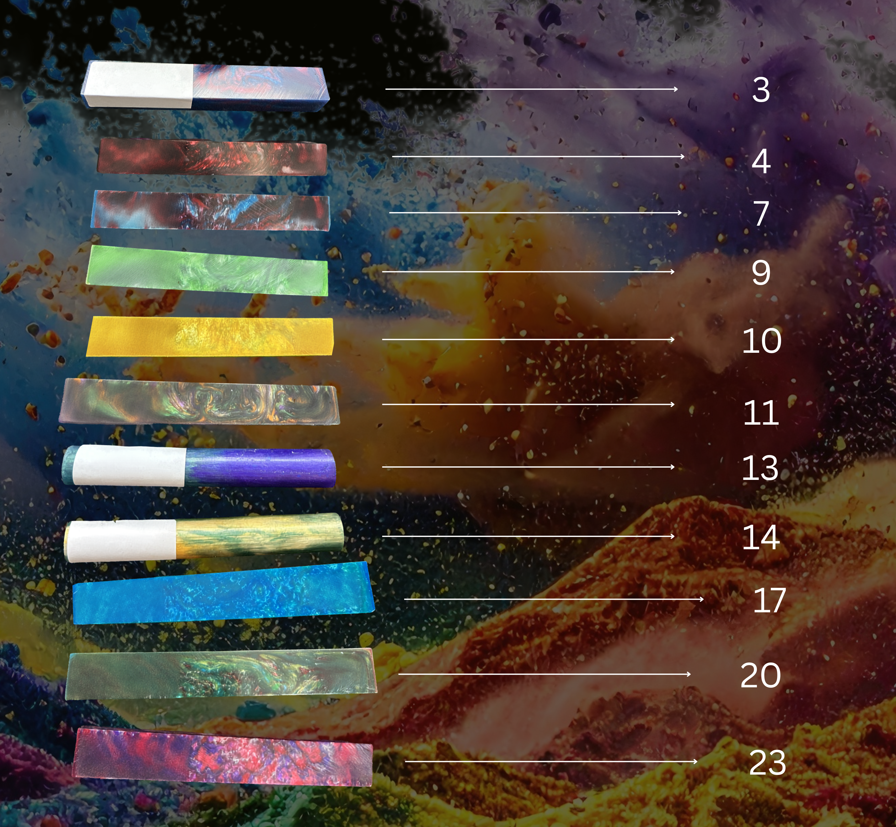 Custom Resin Pen Blanks
