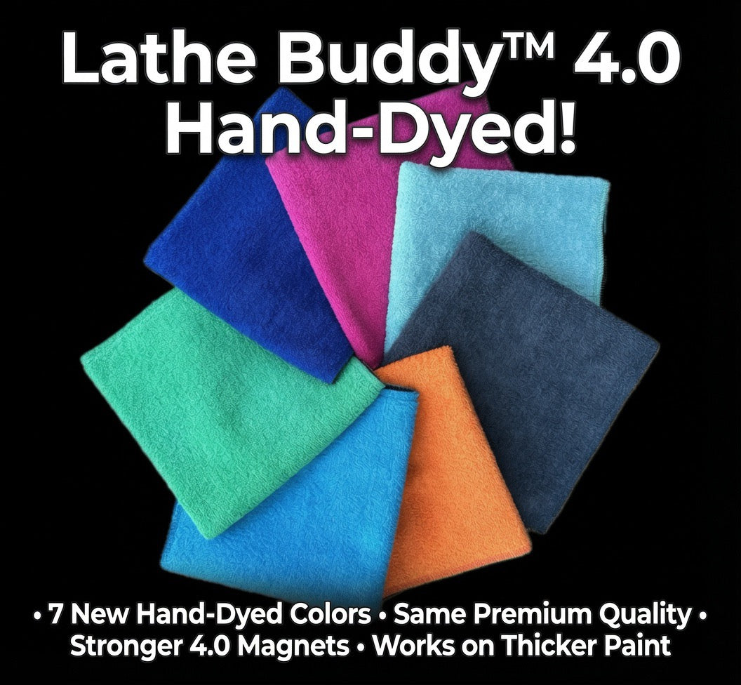 Lathe Buddyᵀᴹ 4.0  Hand-Dyed | Wet Sanding Lathe Bed Protector